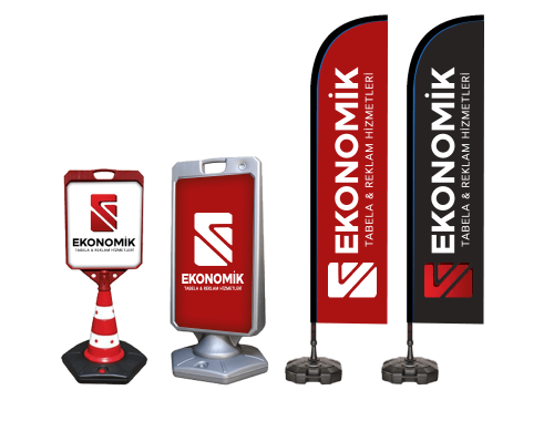 Duba & yelken bayrak ve A tabelalar, her türlü açık alan reklamında etkili bir şekilde kullanılan ve markanızı tanıtan özelleştirilmiş reklam araçlarıdır.